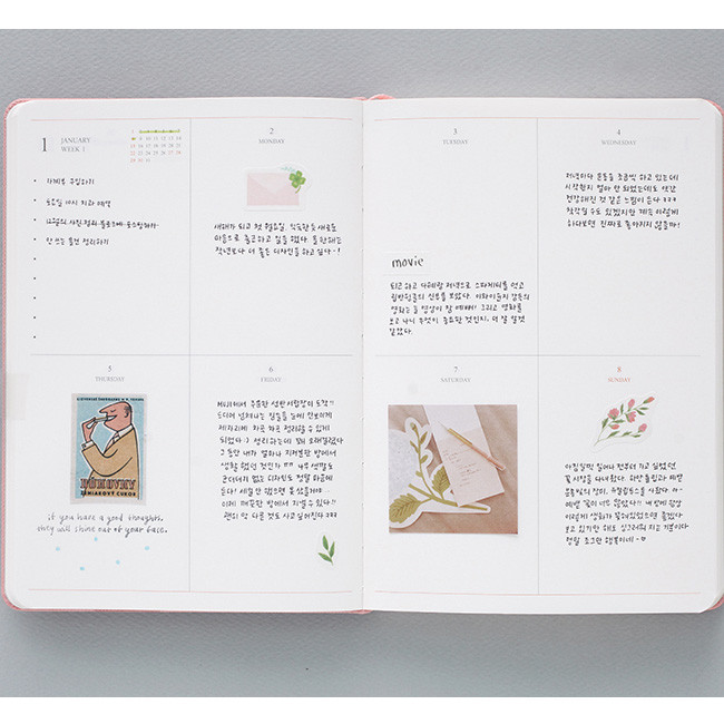 Weekly plan - 2017 Livework Object weekly dated diary scheduler 