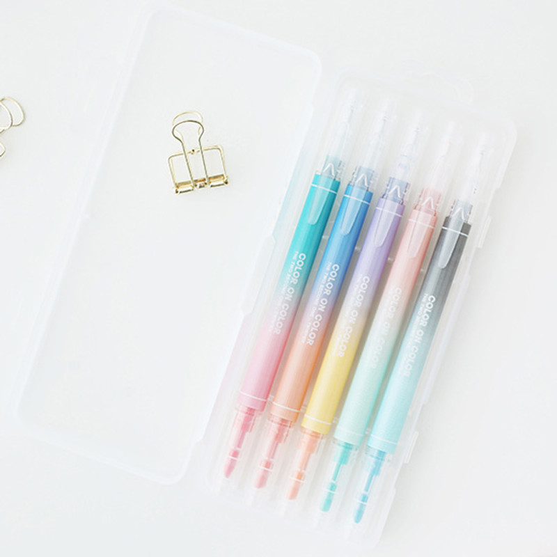 10 Colors double ended highlighter chisel/fine point set 10 Colors double ended highlighter chisel/fine point set