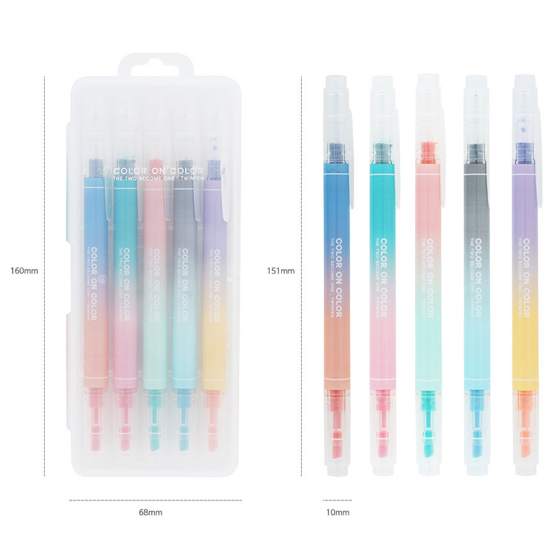 10 Colors double ended highlighter chisel/fine point set 10 Colors double ended highlighter chisel/fine point set