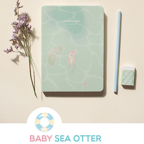 Baby sear otter - ChouChou cute illustrations dated diary 