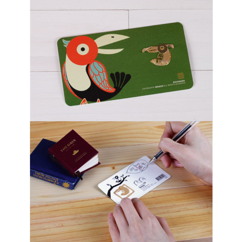 Bookfriends Parrot steel bookmark