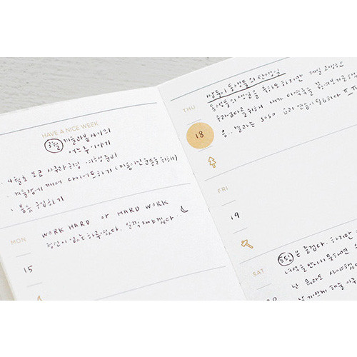 Weekly - 2017 Daily nice undated diary