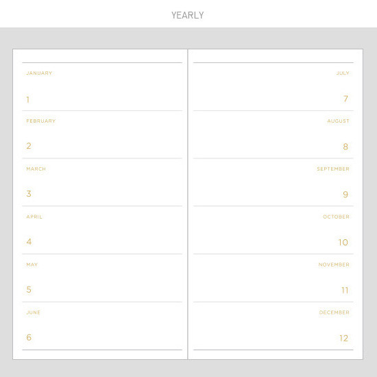 Yearly - 2017 Daily nice undated diary