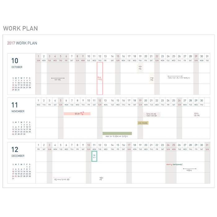 Work plan - 2017 Appointment B6 free dated weekly planner
