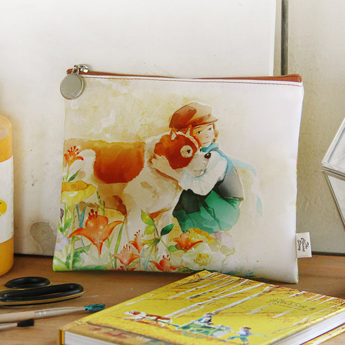 A dog of Flanders - Classic story fairy tale flat zipper pouch 