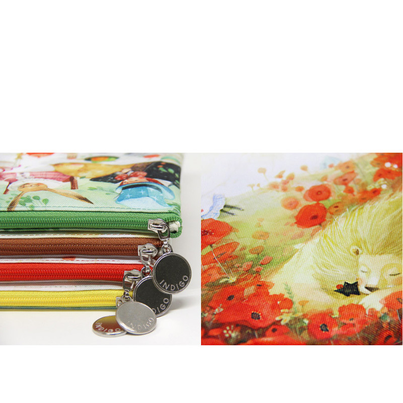 Detail of Classic story fairy tale flat zipper pouch 
