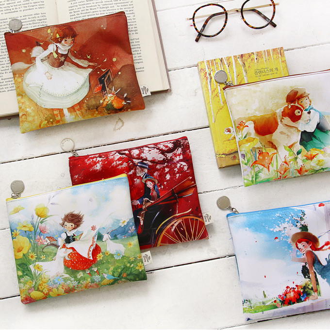 Classic story fairy tale flat zipper pouch 