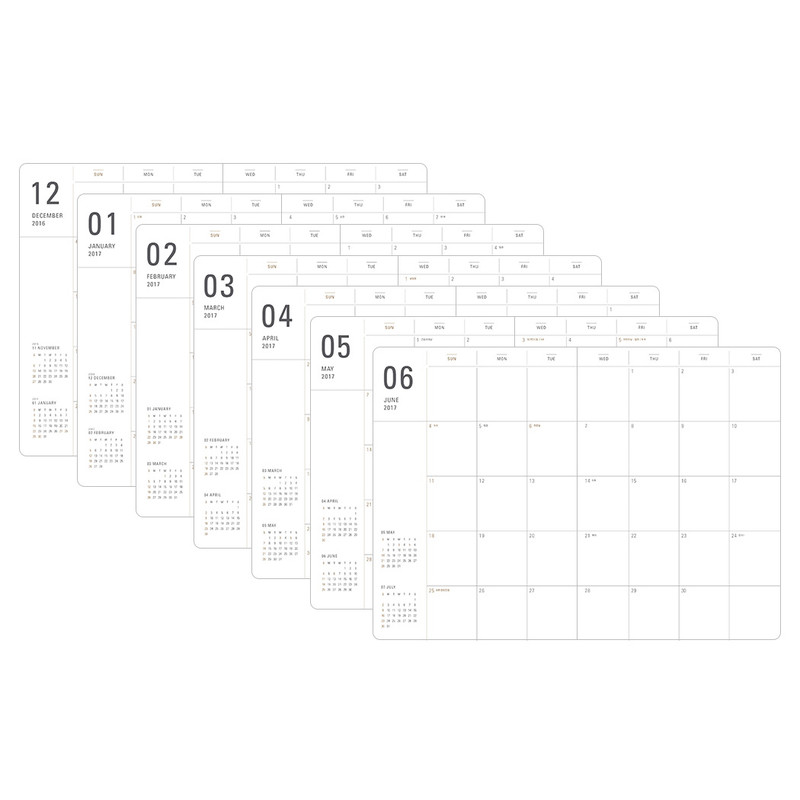 Monthly plan - 2017 Crocodile dated planner