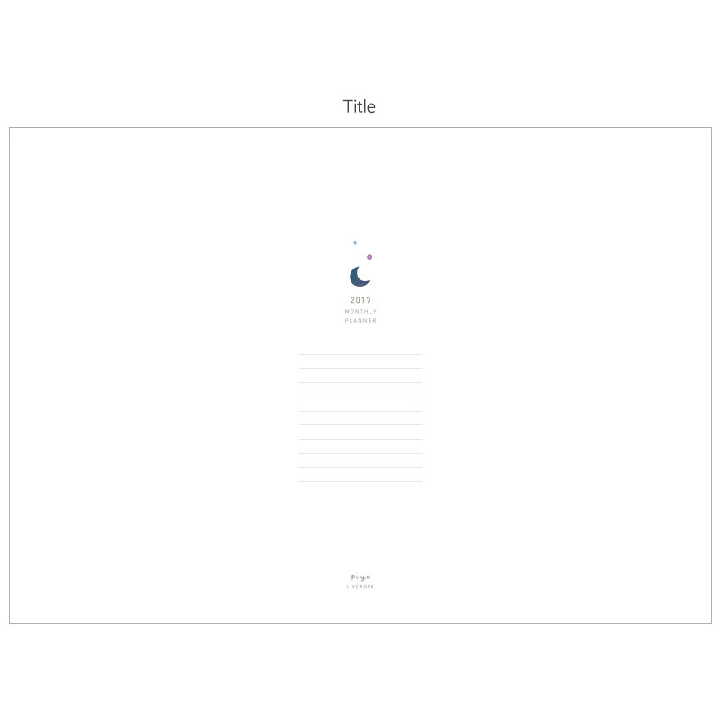 Title - 2017 Livework Piyo dated monthly desk scheduler 