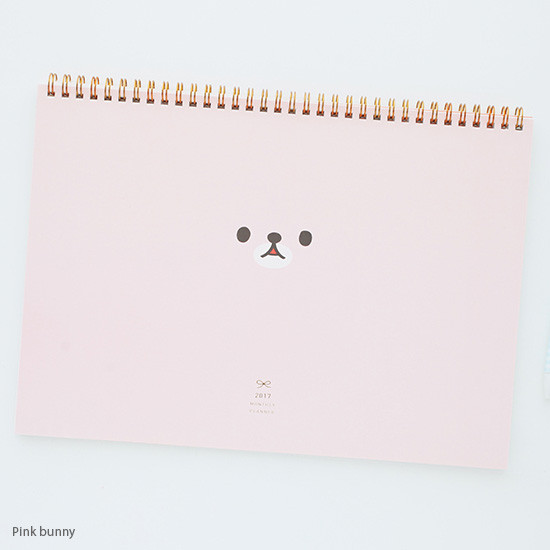 Pink bunny - 2017 Livework Piyo dated monthly desk scheduler 