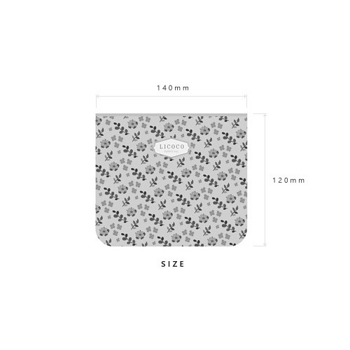 Size of Licoco flower pattern small zipper pouch