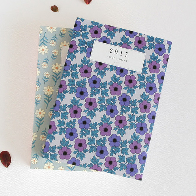 2017 Licoco flower pattern dated diary