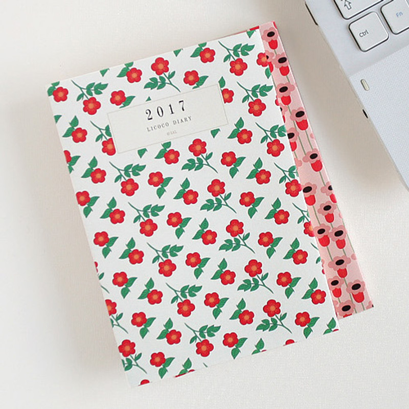 2017 Licoco flower pattern dated diary