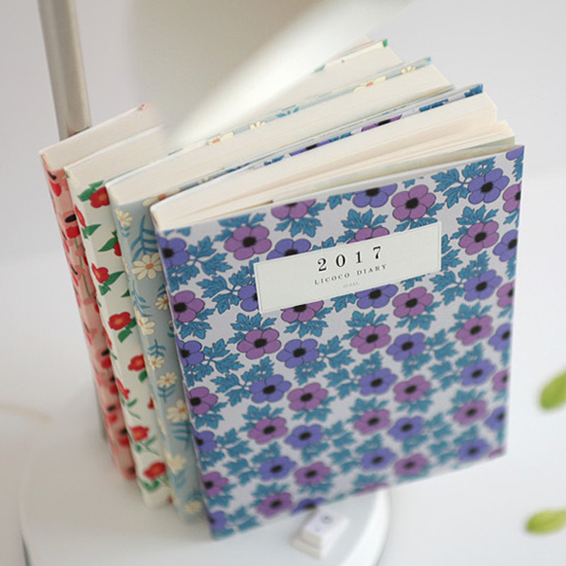 2017 Licoco flower pattern dated diary