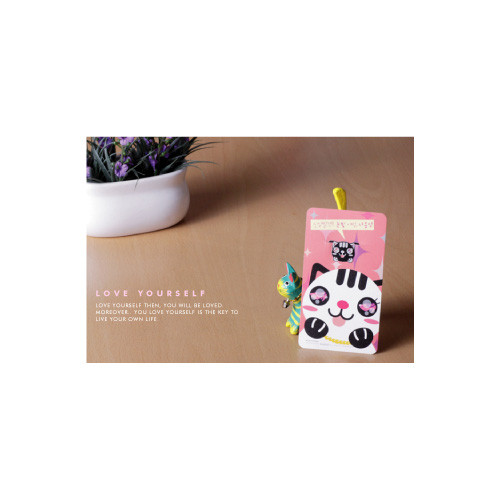 Bookfriends Shiny cat steel bookmark