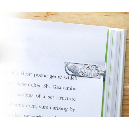 Bookfriends Save little creatures steel bookmark 