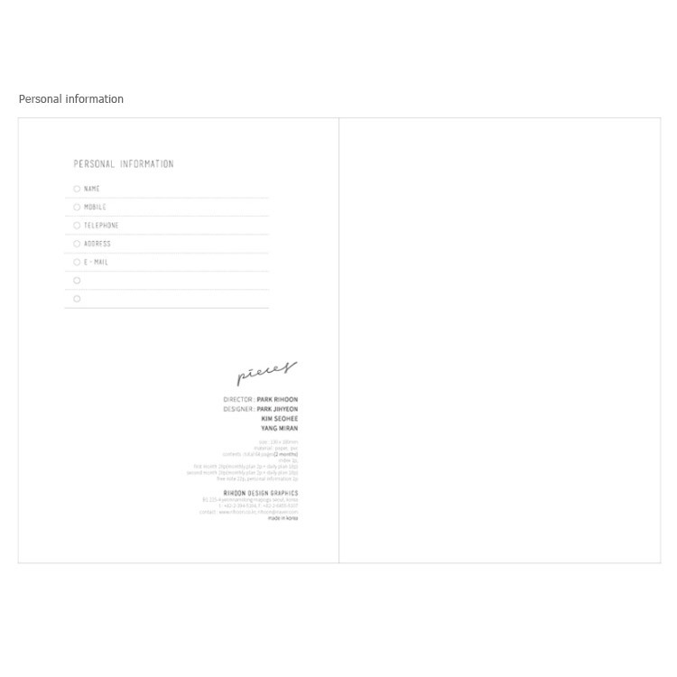 Personal information