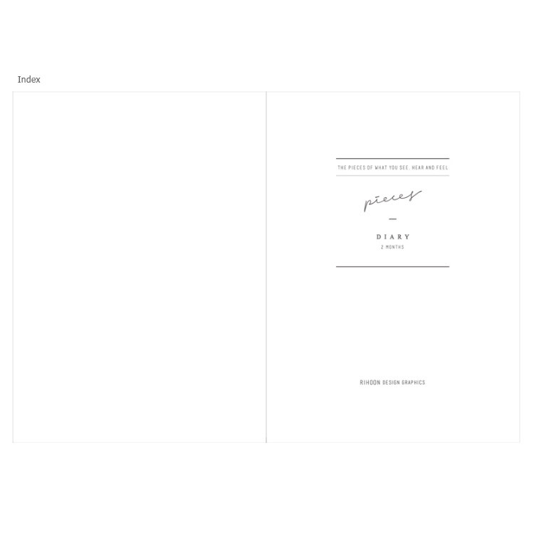 Index - Pieces marbling two months undated daily planner 