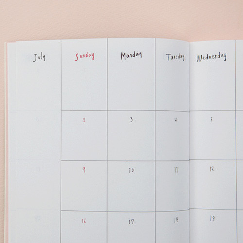 Monthly plan - 2017 Jstory Merci monthly dated diary notebook