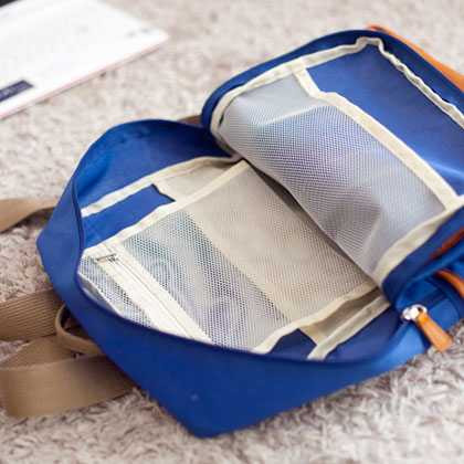 Two way convertible backpack/handy pocket - Navy