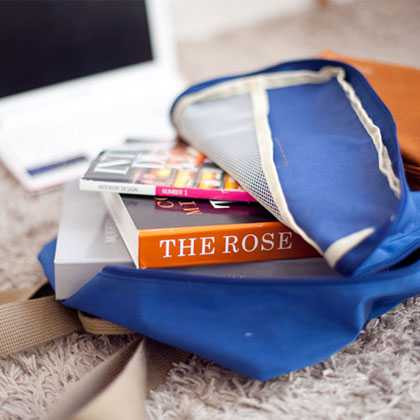 Two way convertible backpack/handy pocket - Navy