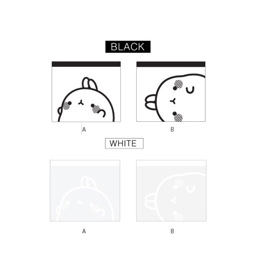 Bookcodi Molang zip lock small pouch