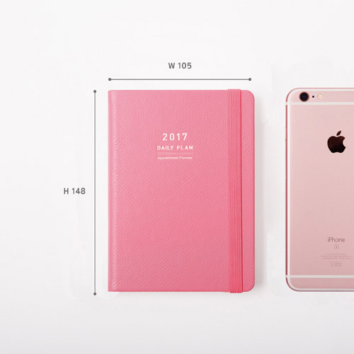 Size of 2017 Monopoly Appointment A6 dated daily planner scheduler 