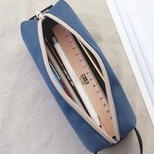 Steel blue - Iconic Plain handy strap pencil case 