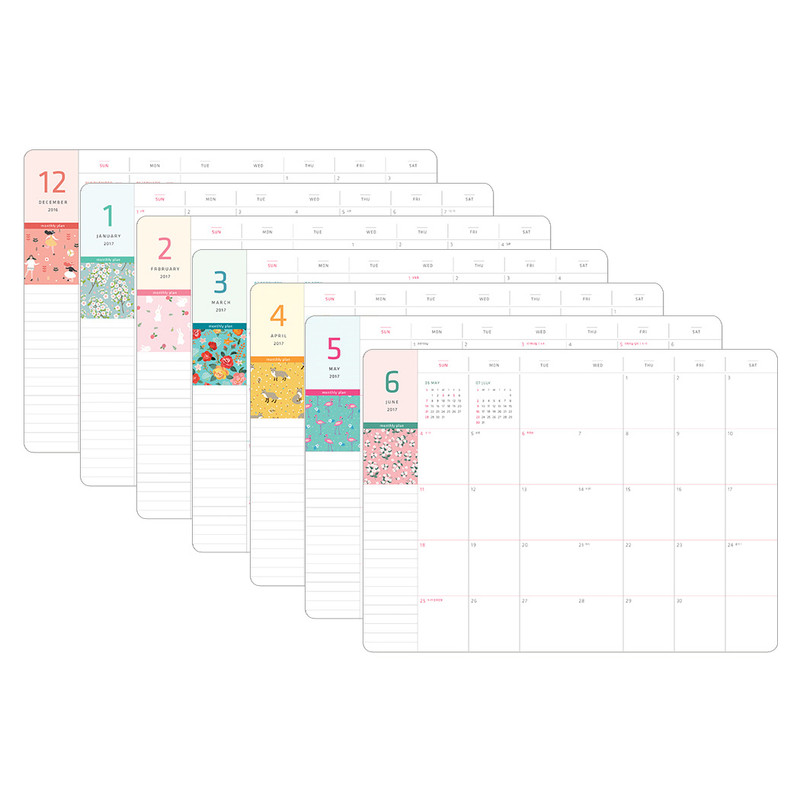 Monthly plan - 2017 Ardium Bling dated diary scheduler