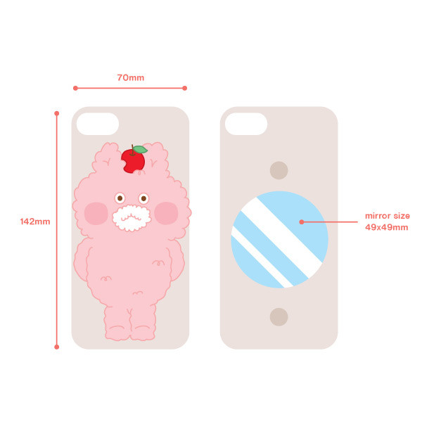 Size of Brunch brother case for iphone 6 6S 7 with round mirror