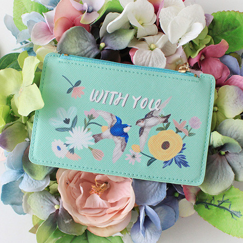 Mint - Rim zipper flat card case holder