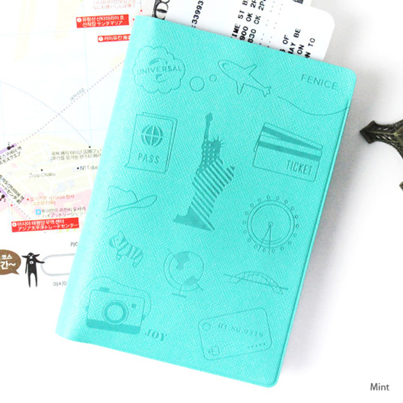 Mint - Fenice Travel icon patten passport case
