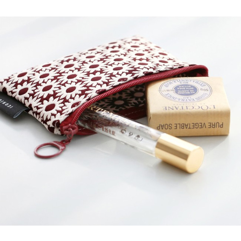 Plain pattern small flat zipper pouch Plain pattern small flat zipper pouch