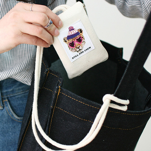 Real looker half zip around card case 