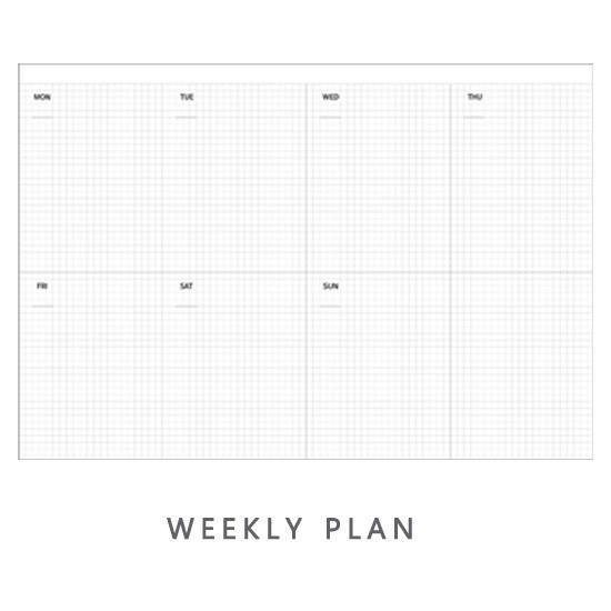 Weekly plan - Dear my day one month undated diary 