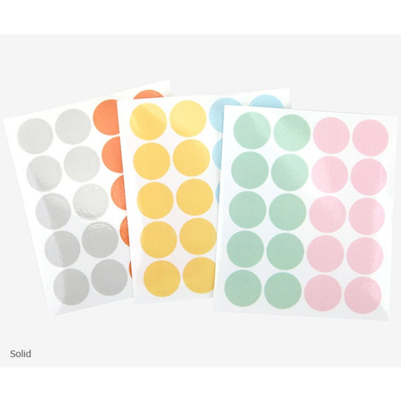 Solid - Dailylike Transparent circle and star deco sticker set ver.3 Solid - Dailylike Transparent circle and star deco sticker set ver.3