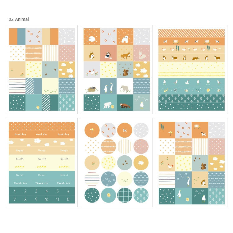 02 - Dailylike Paper pattern sticker set