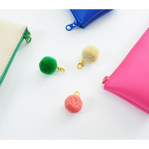 Jam studio Du-dum pom-pom zipper pencil case 