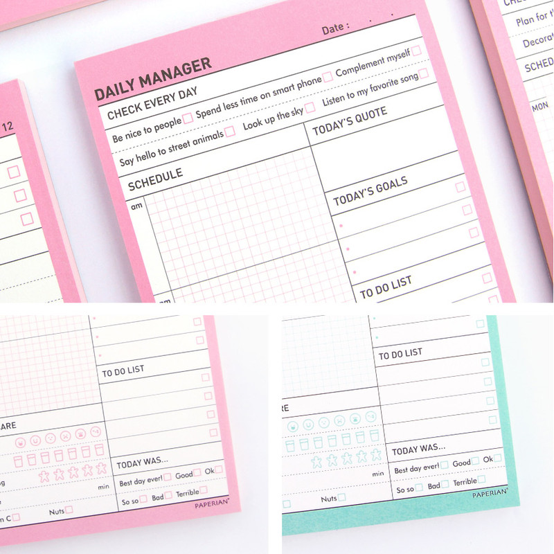 Paperian Schedule manager undated daily desk planner