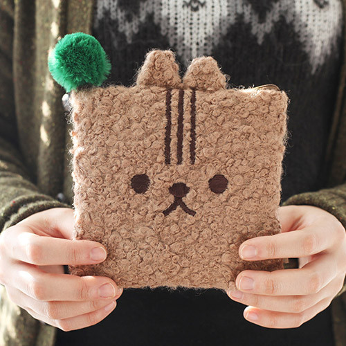 Squirrel - Popuree poodle small zipper pouch 