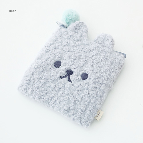 Bear - Popuree poodle small zipper pouch 