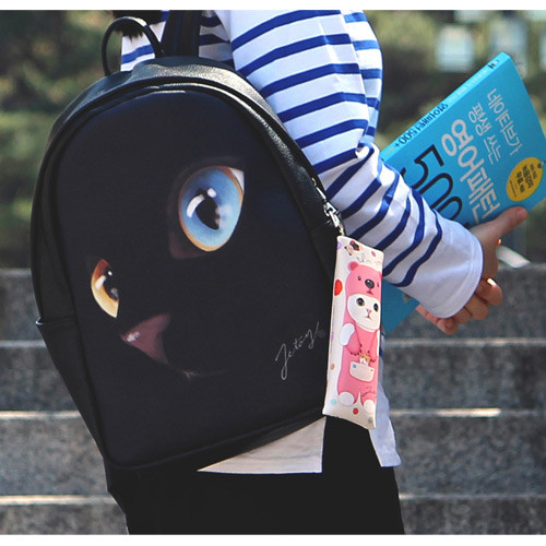 Comes with a key clip - Choo Choo cat slim pencil case