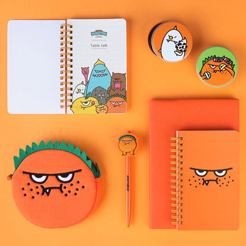 Orangemon -  Monster wirebound lined handy notebook