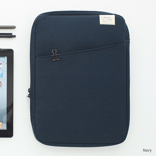 Navy - A low hill basic standard file pouch bag ver.2