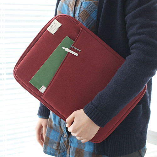 Brick red - A low hill basic standard file pouch bag ver.2