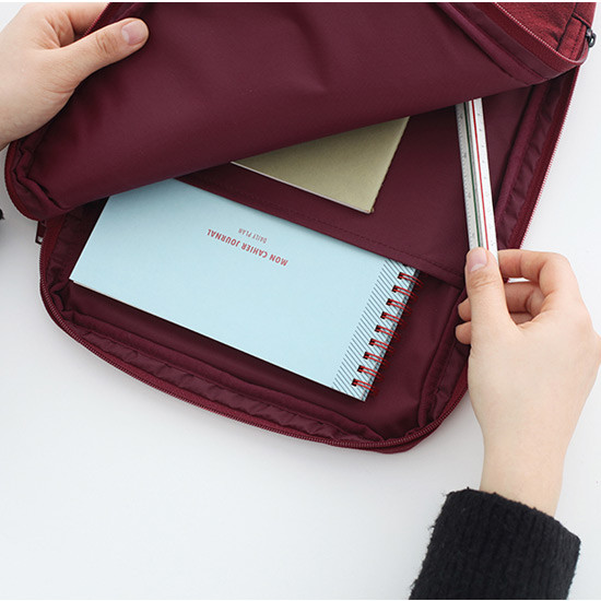 Brick red - A low hill basic standard file pouch bag ver.2