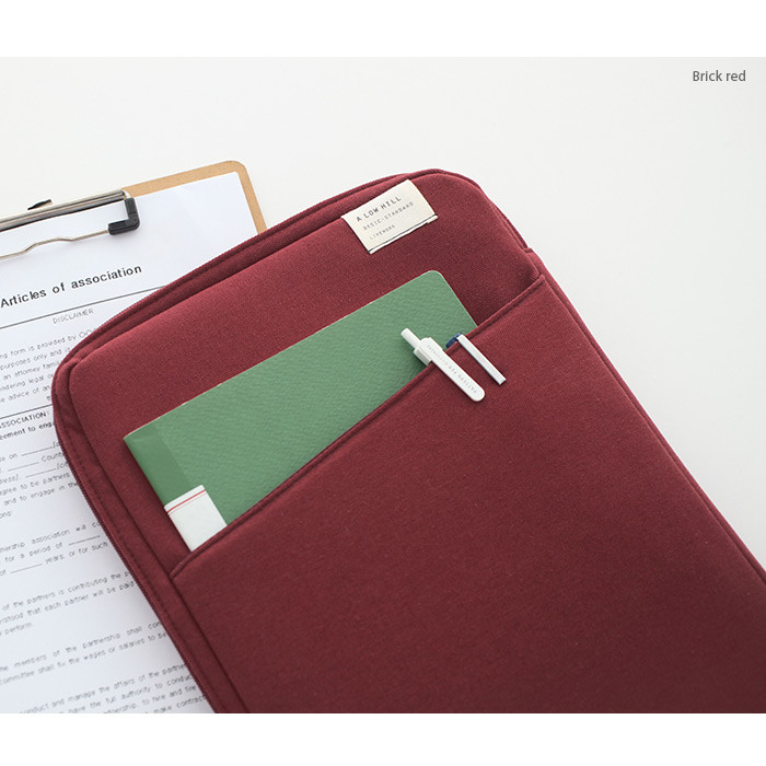 Brick red - A low hill basic standard file pouch bag ver.2