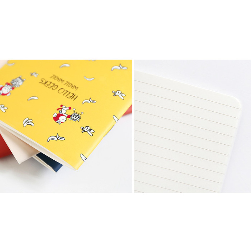 Romane illustration medium plain and lined notebook