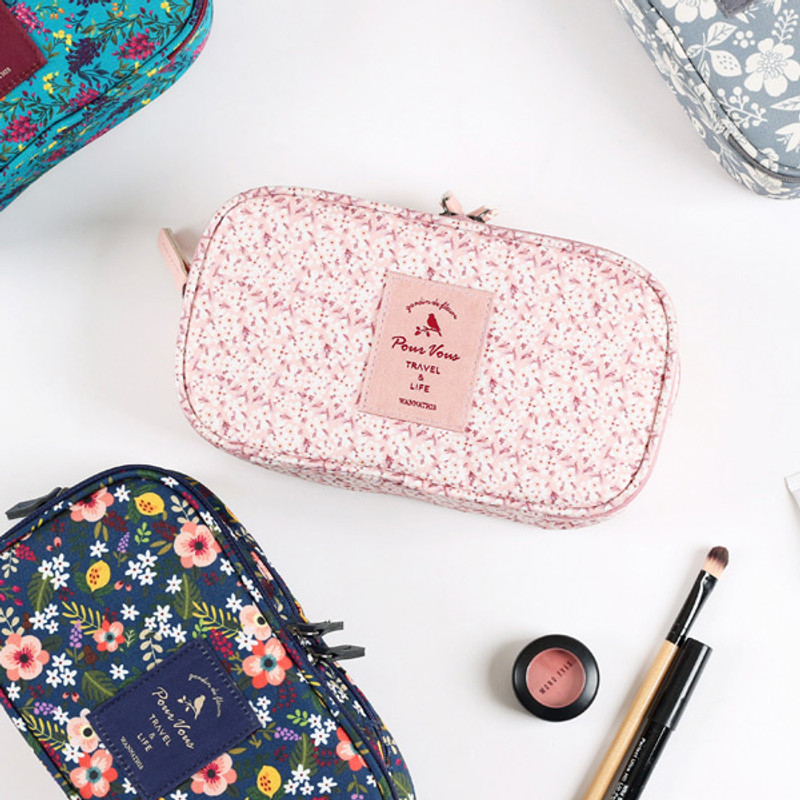 Wanna This Cosmetic makeup double side zipper pouch Wanna This Cosmetic makeup double side zipper pouch