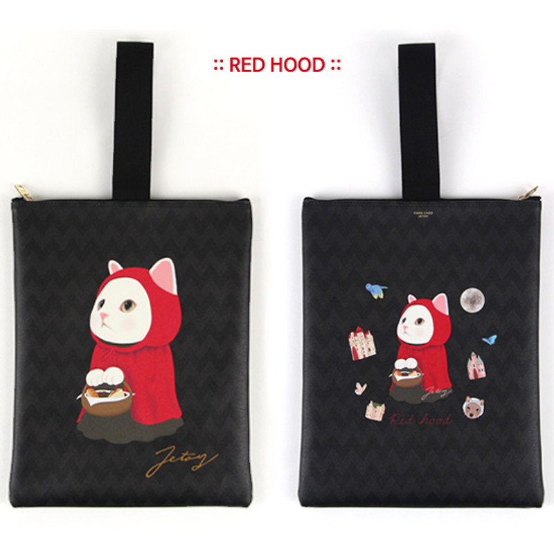 Red hood - Choo Choo cat cori zipper tote bag Red hood - Choo Choo cat cori zipper tote bag